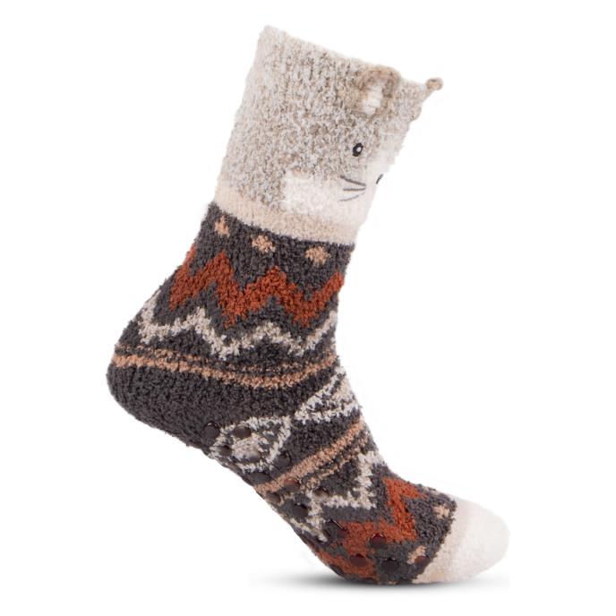 totes toasties® Ladies Novelty Super Soft Slipper Socks Cat Extra Image 3